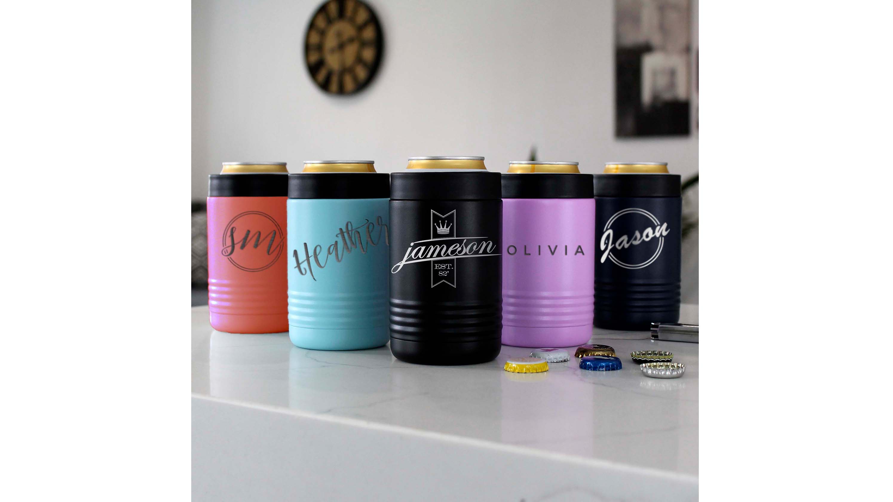 Best Dad By Par  Personalized Metal Can Cooler - Etchey