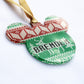 Acrylic Christmas Ornaments | Red Glitter