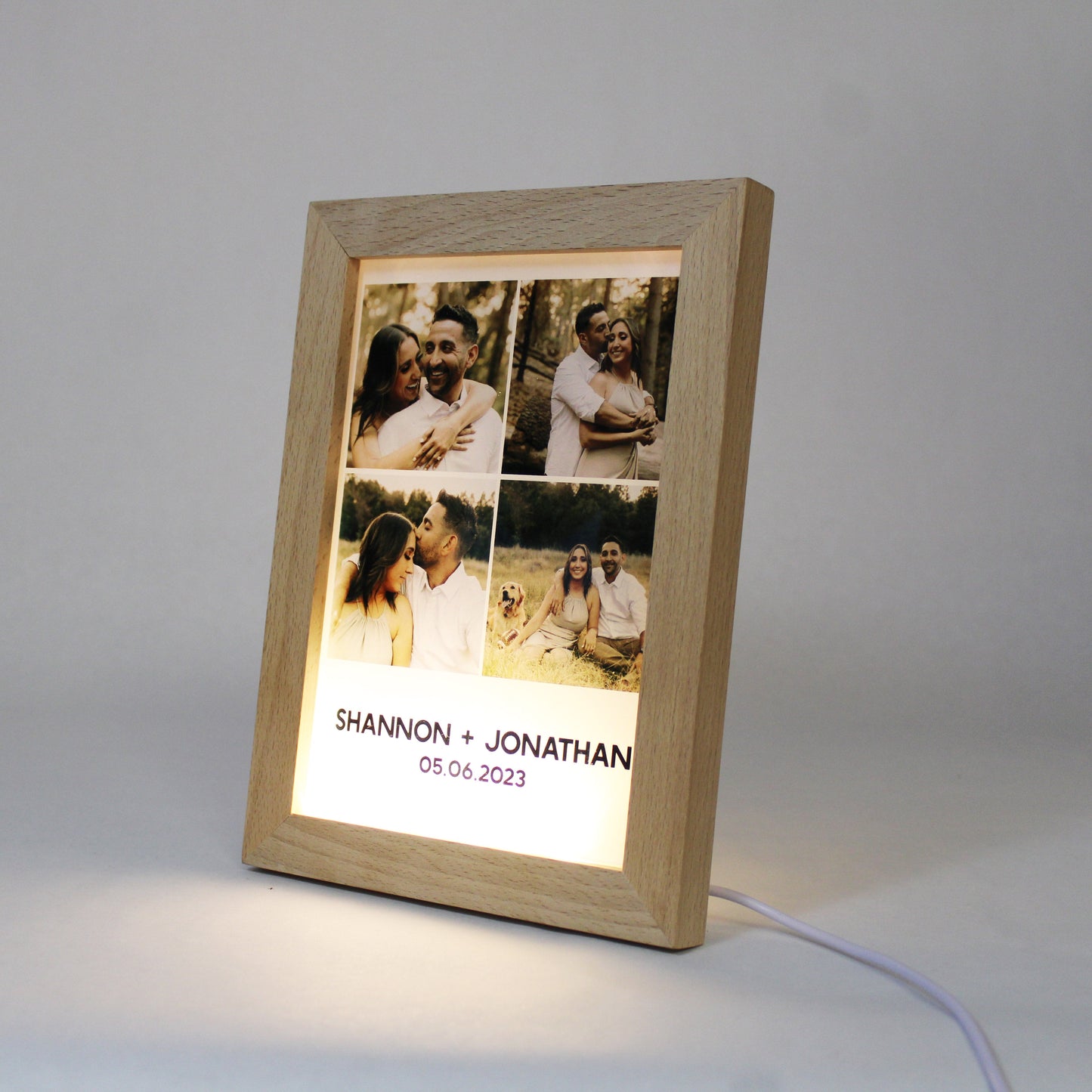 Night Light Photo Frame with Warm Light | Collage