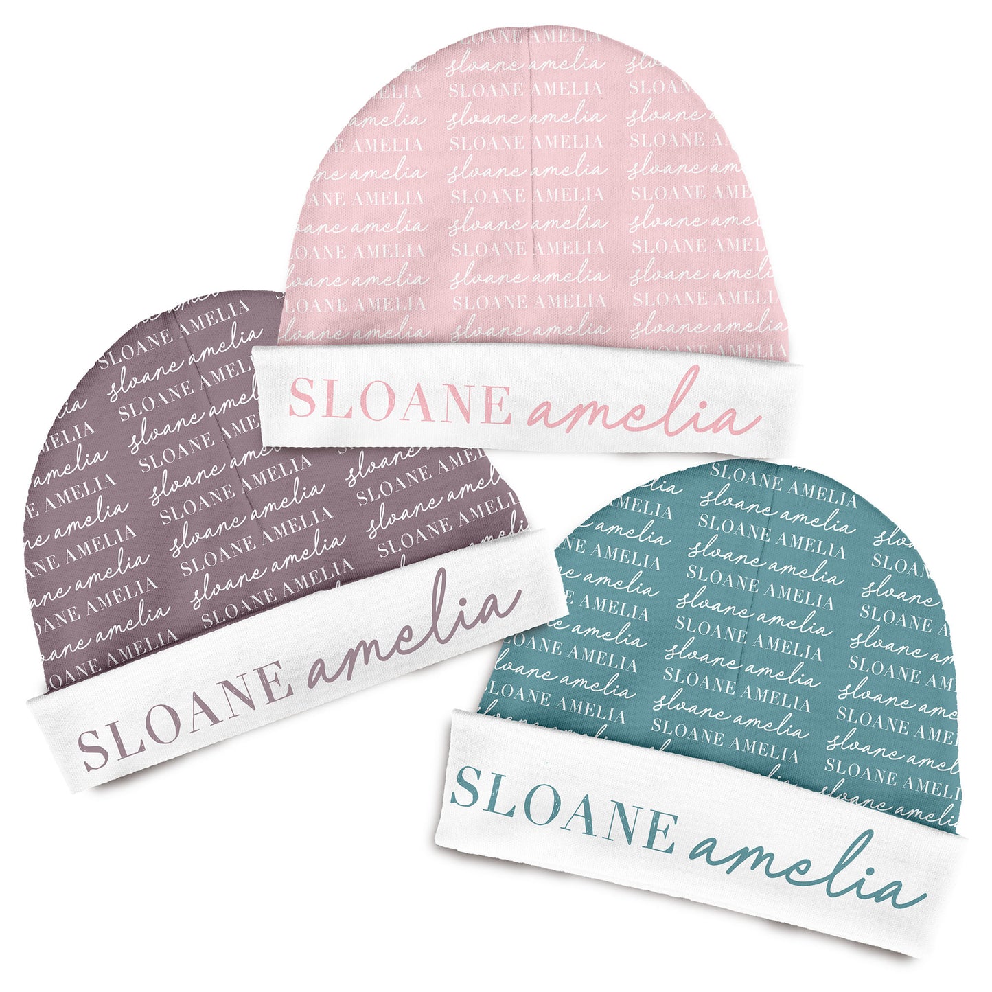 Personalized Baby Beanie | Script Pattern