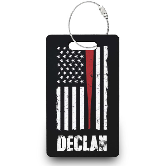 Personalized Baseball Bag Tag | American Flag