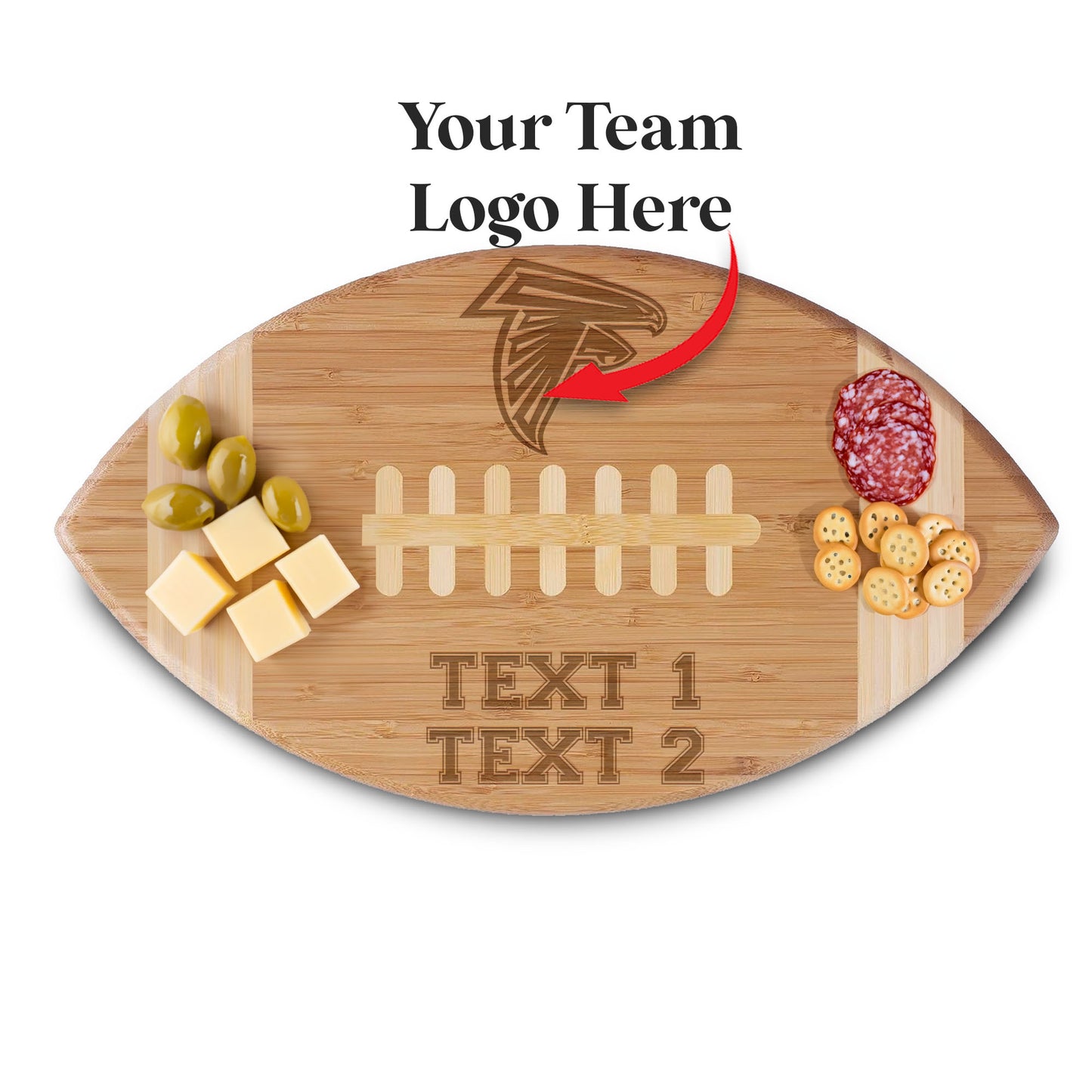 Personalized Football Cutting Board | NFL Team Logo