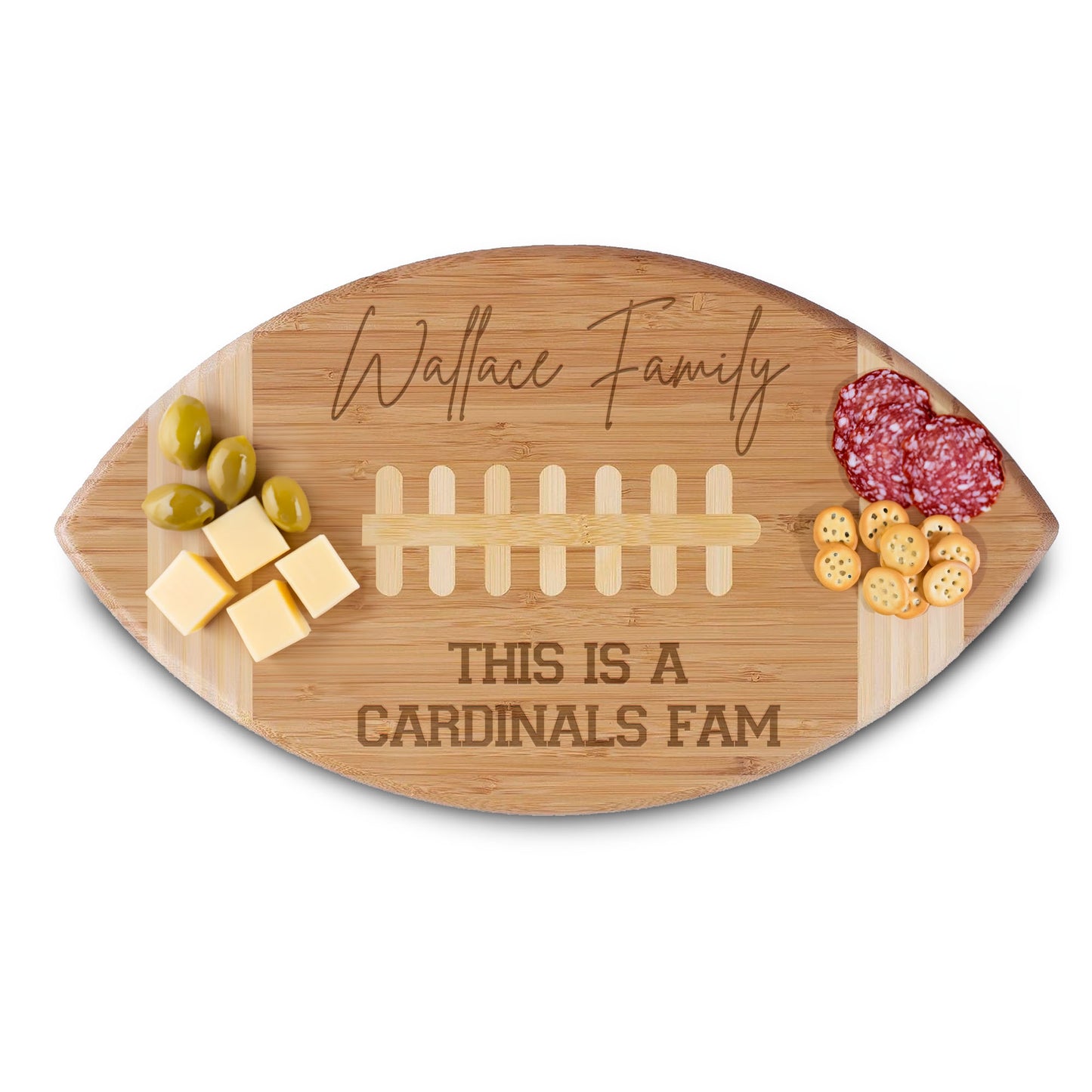 Personalized Football Cutting Board | Wallace Family