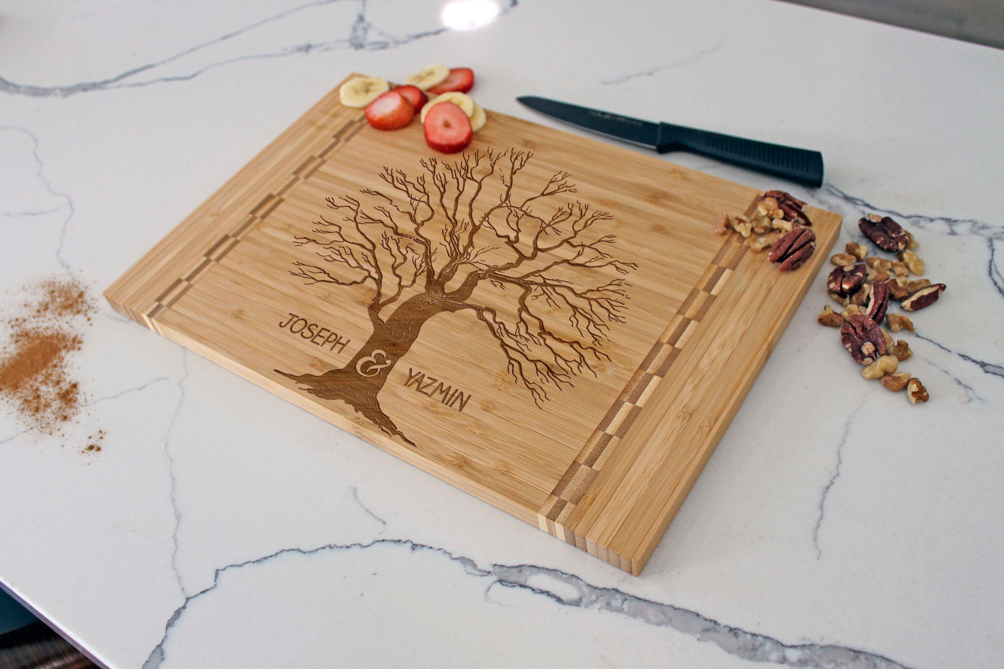 Personalized Cutting Board | Bamboo 15" x 10" Checkered