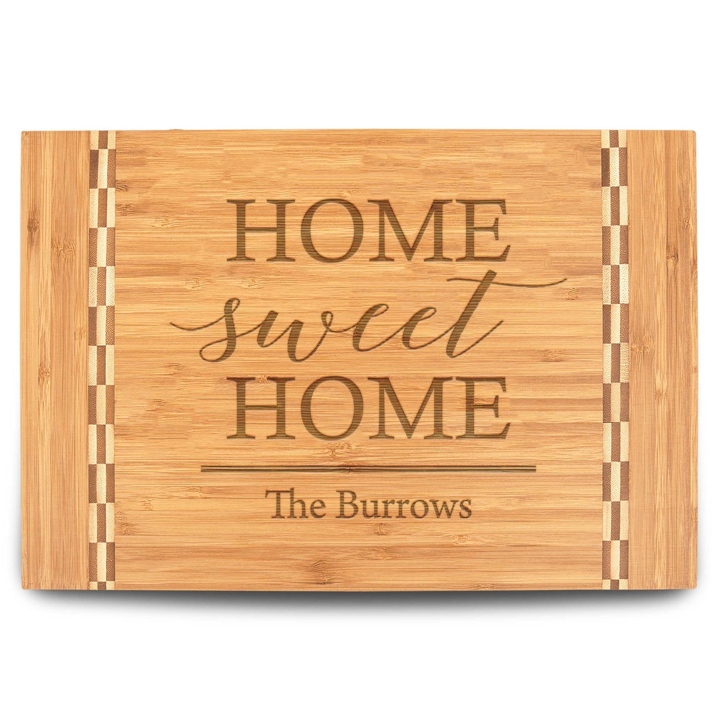 Personalized Cutting Board | Bamboo 15" x 10" Checkered