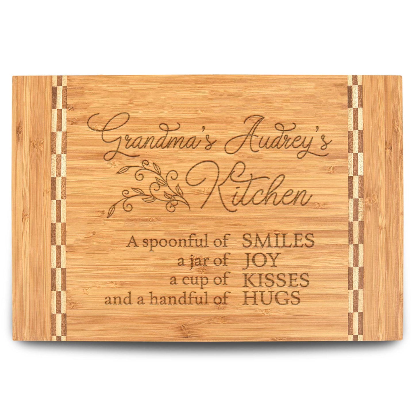 Personalized Cutting Board | Bamboo 15" x 10" Checkered