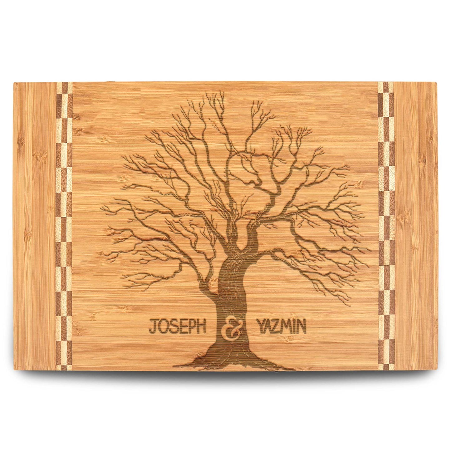 Personalized Cutting Board | Bamboo 15" x 10" Checkered