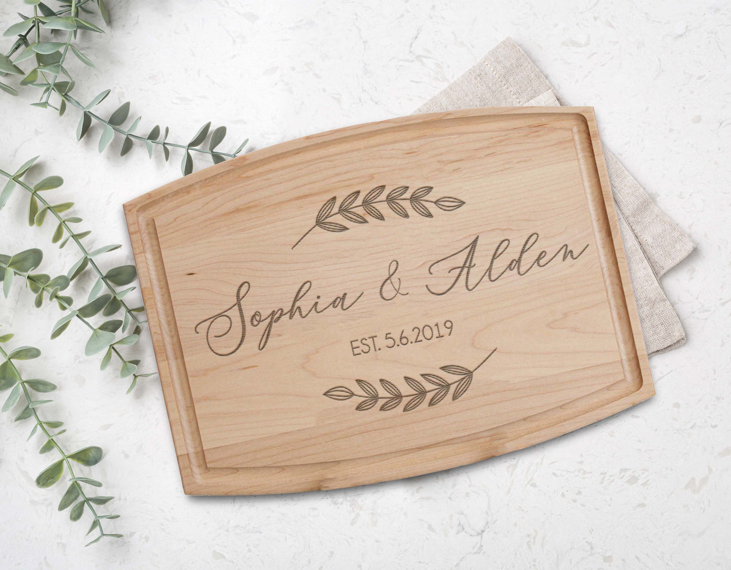 Personalized Cutting Board | Maple Arch 12" x 9"