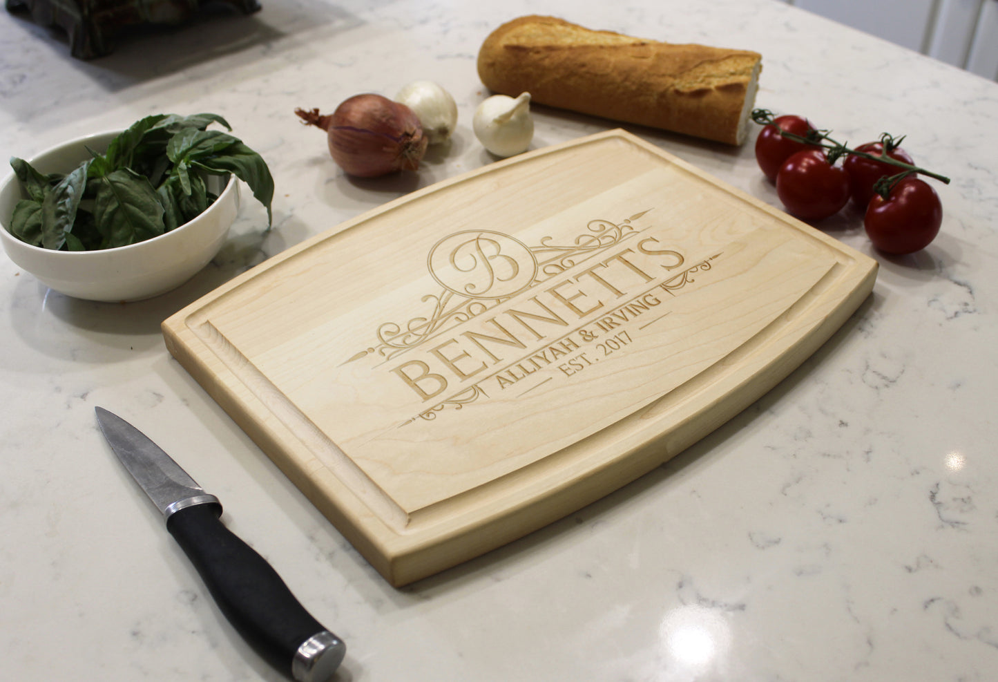 Personalized Cutting Board | Maple Arch 12" x 9"