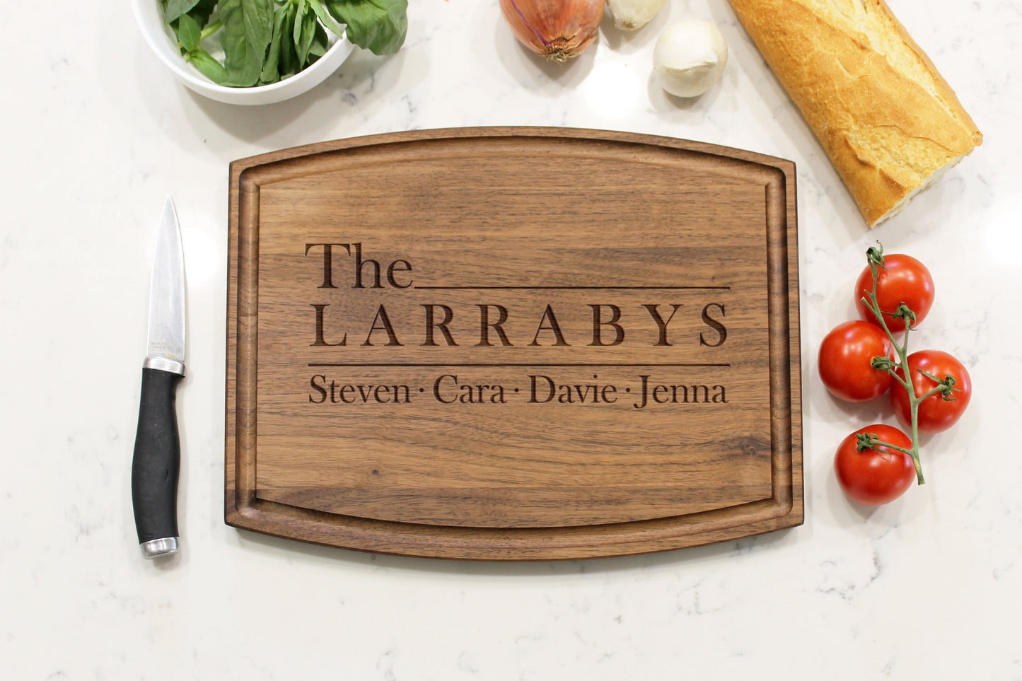 Personalized Cutting Board | Walnut Arch 12" x 9"