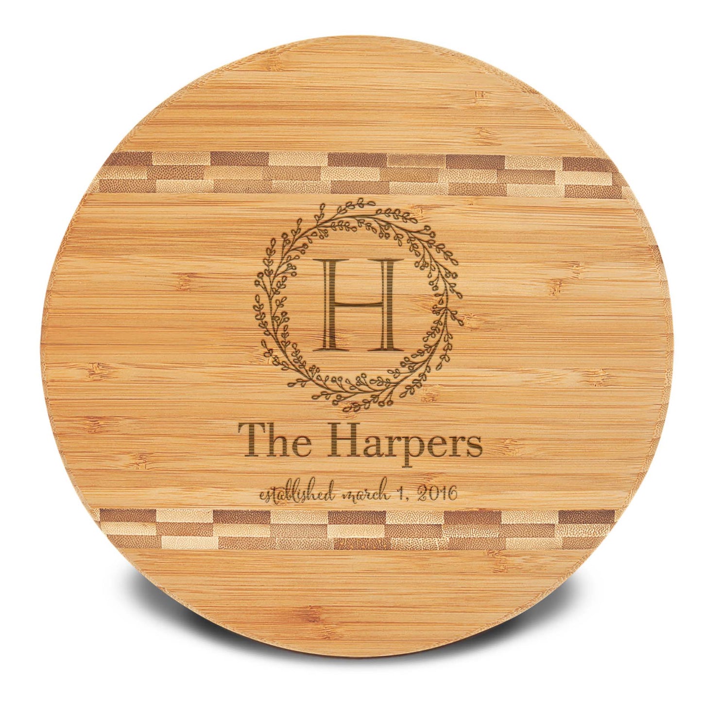 Personalized Cutting Board | Bamboo Round 12" x 12"