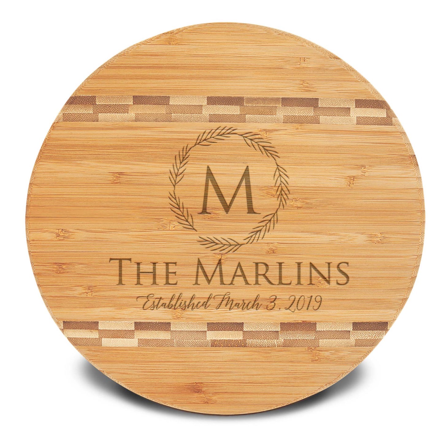 Personalized Cutting Board | Bamboo Round 12" x 12"