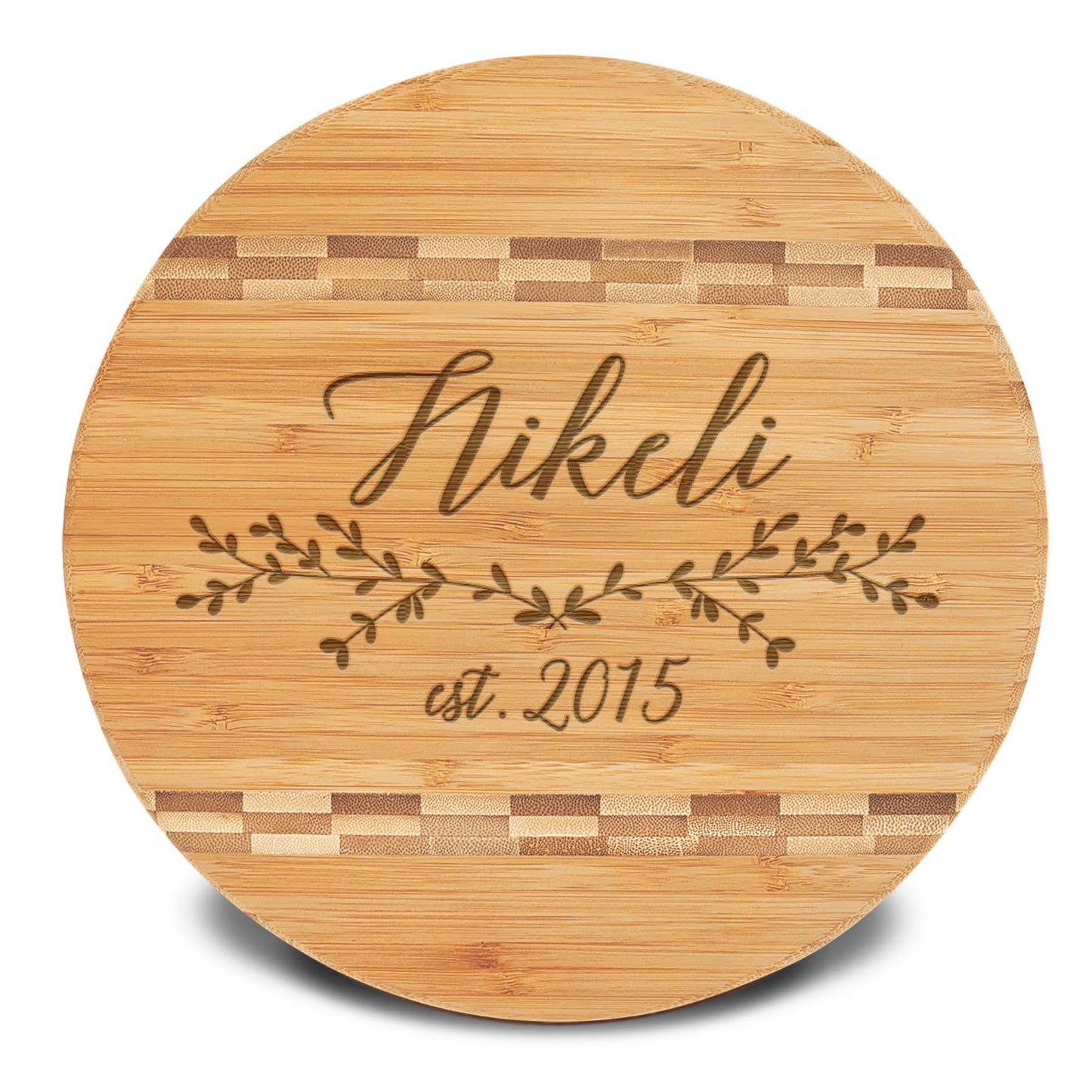 Personalized Cutting Board | Bamboo Round 12" x 12"