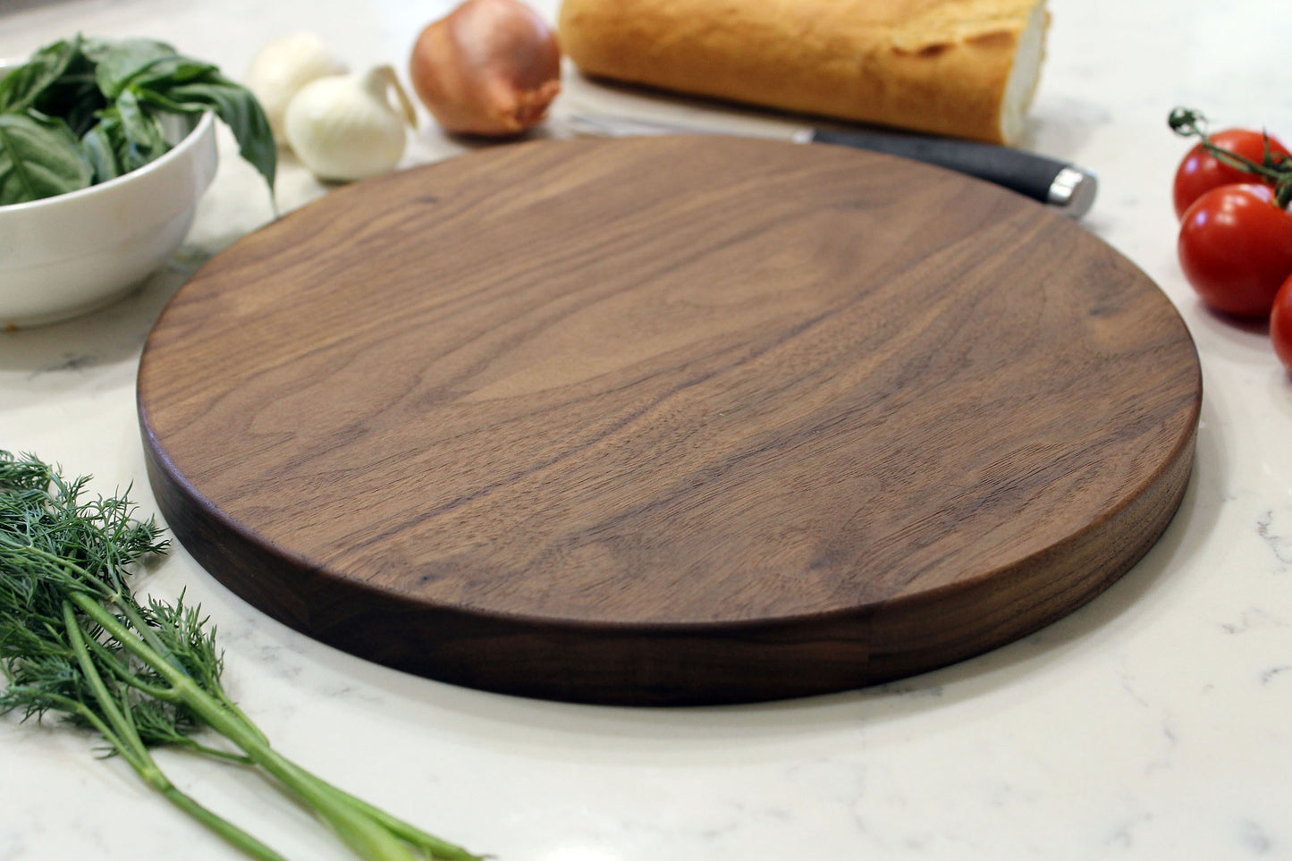 Personalized Cutting Board | Walnut Round 13" x 13"