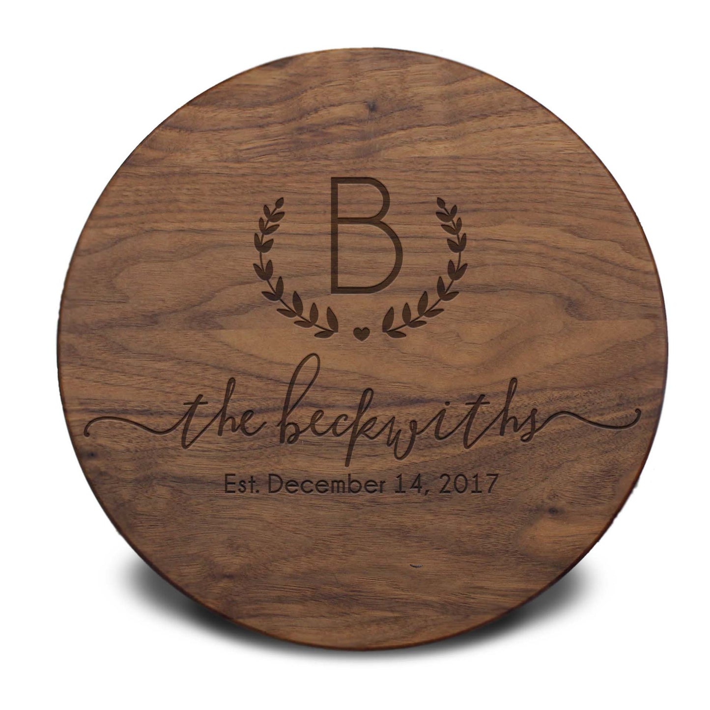 Personalized Cutting Board | Walnut Round 13" x 13"