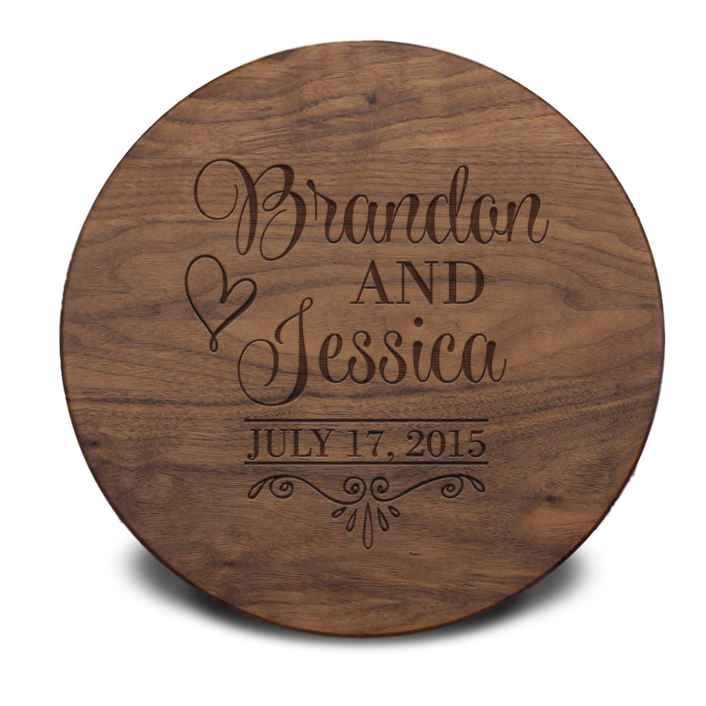 Personalized Cutting Board | Walnut Round 13" x 13"