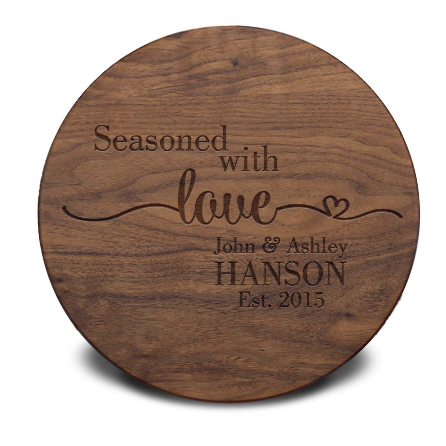 Personalized Cutting Board | Walnut Round 13" x 13"