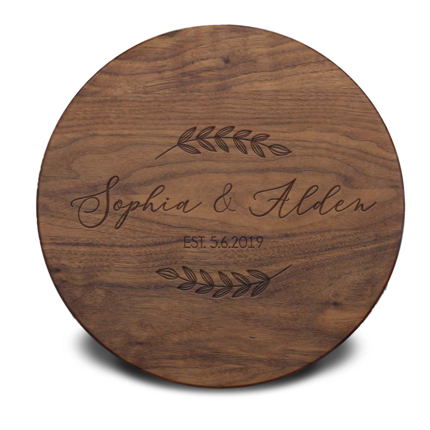 Personalized Cutting Board | Walnut Round 13" x 13"