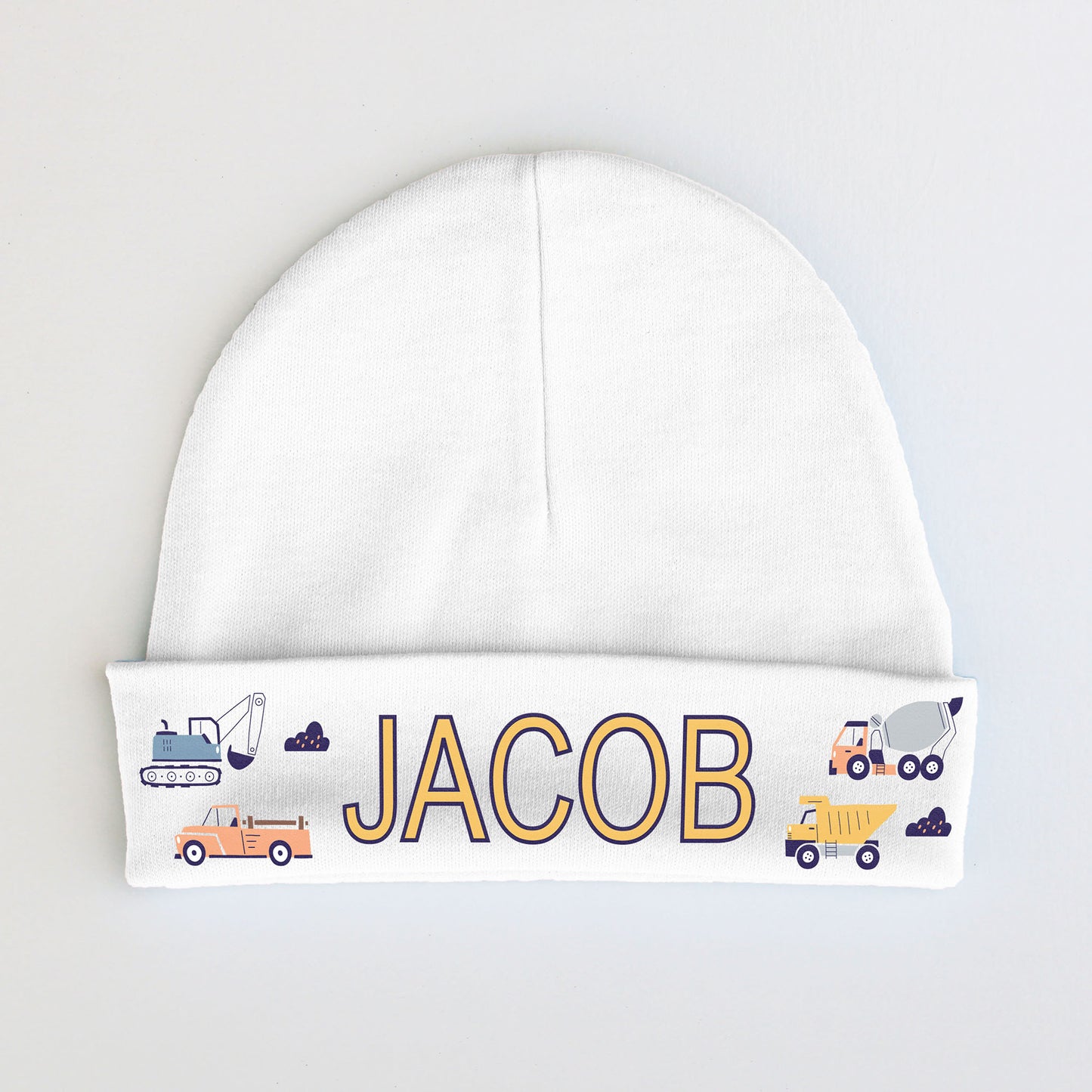 Personalized Baby Beanie | Construction