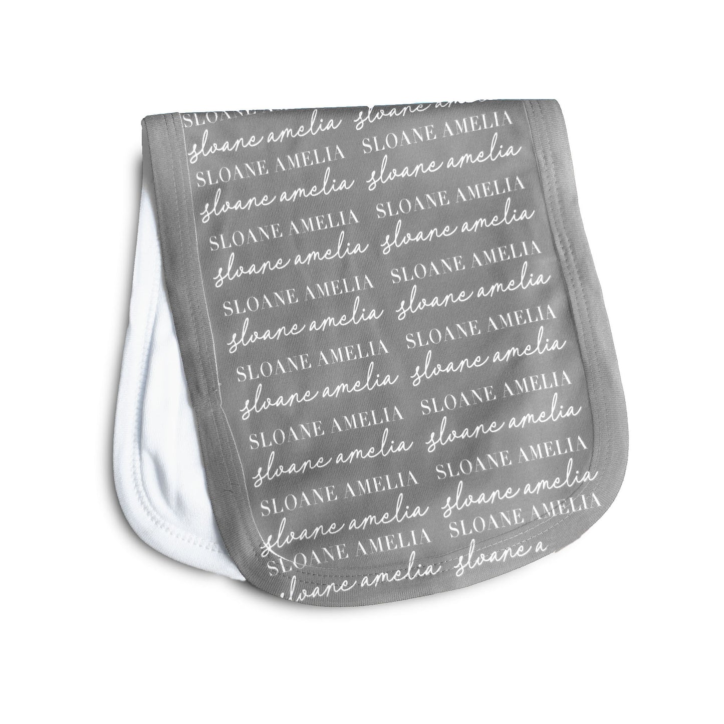 Personalized Burp Cloth | Script Name