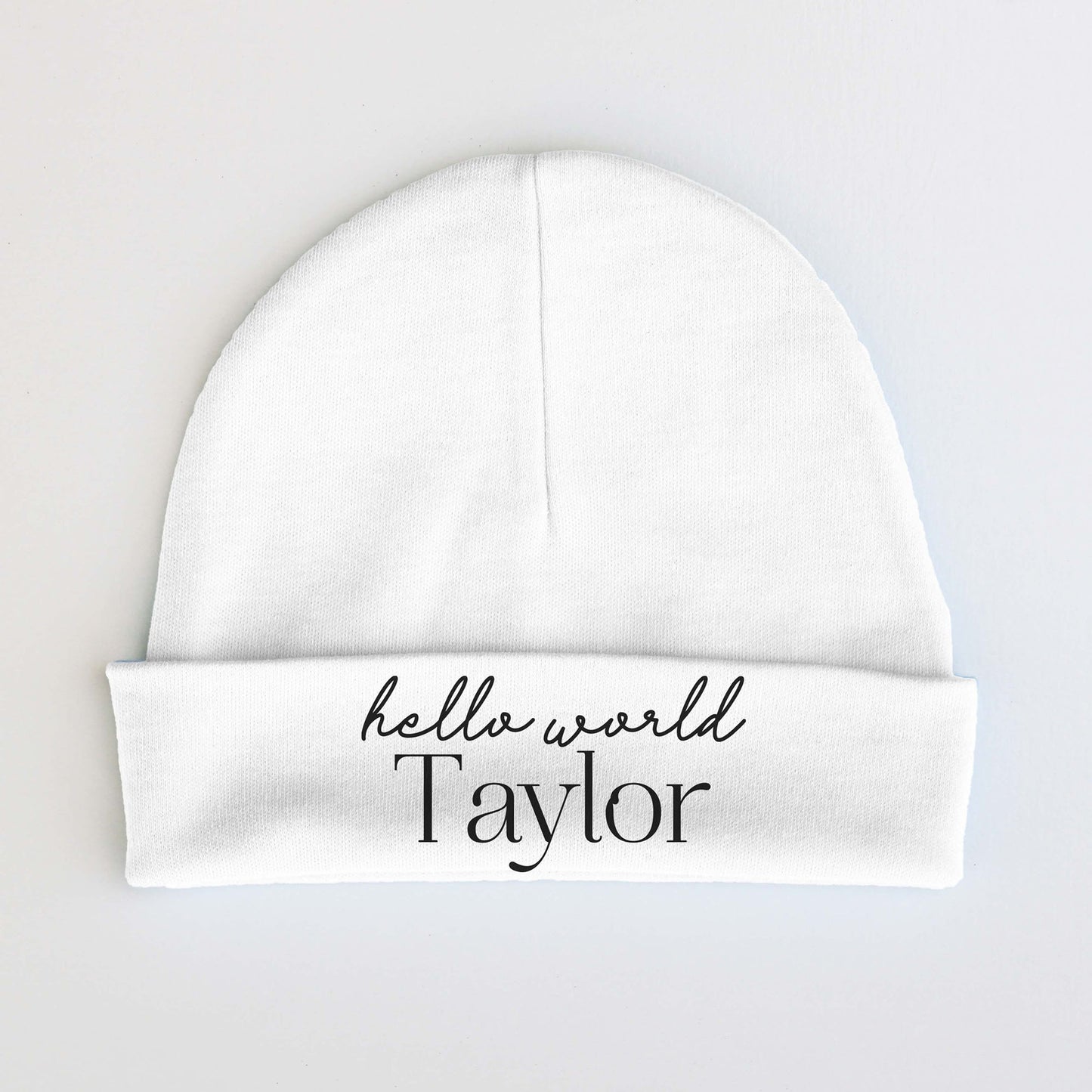 Personalized Baby Beanie | Hello World