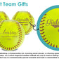 Personalized Leather Softball | Softball Heart