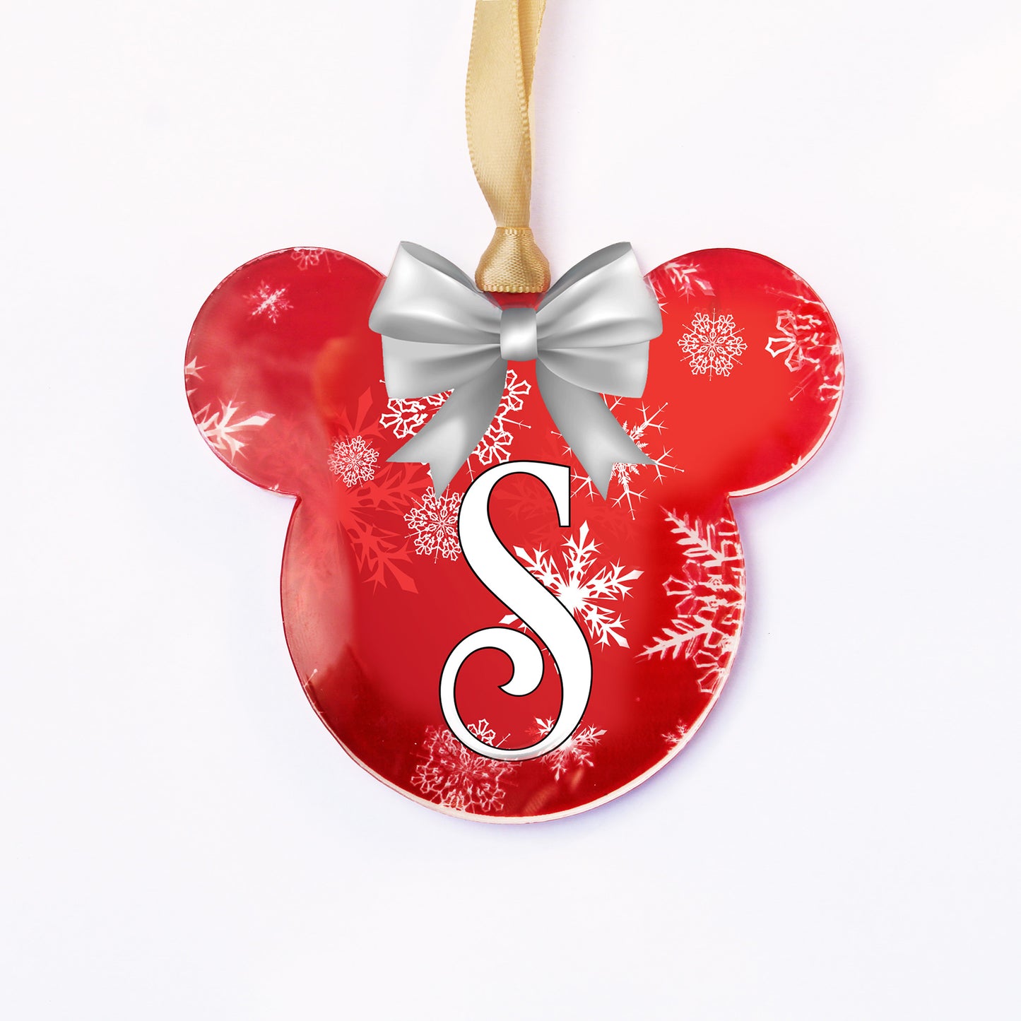 Acrylic Christmas Ornaments | Red Snowflake