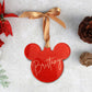 Acrylic Christmas Ornaments | Red Glitter