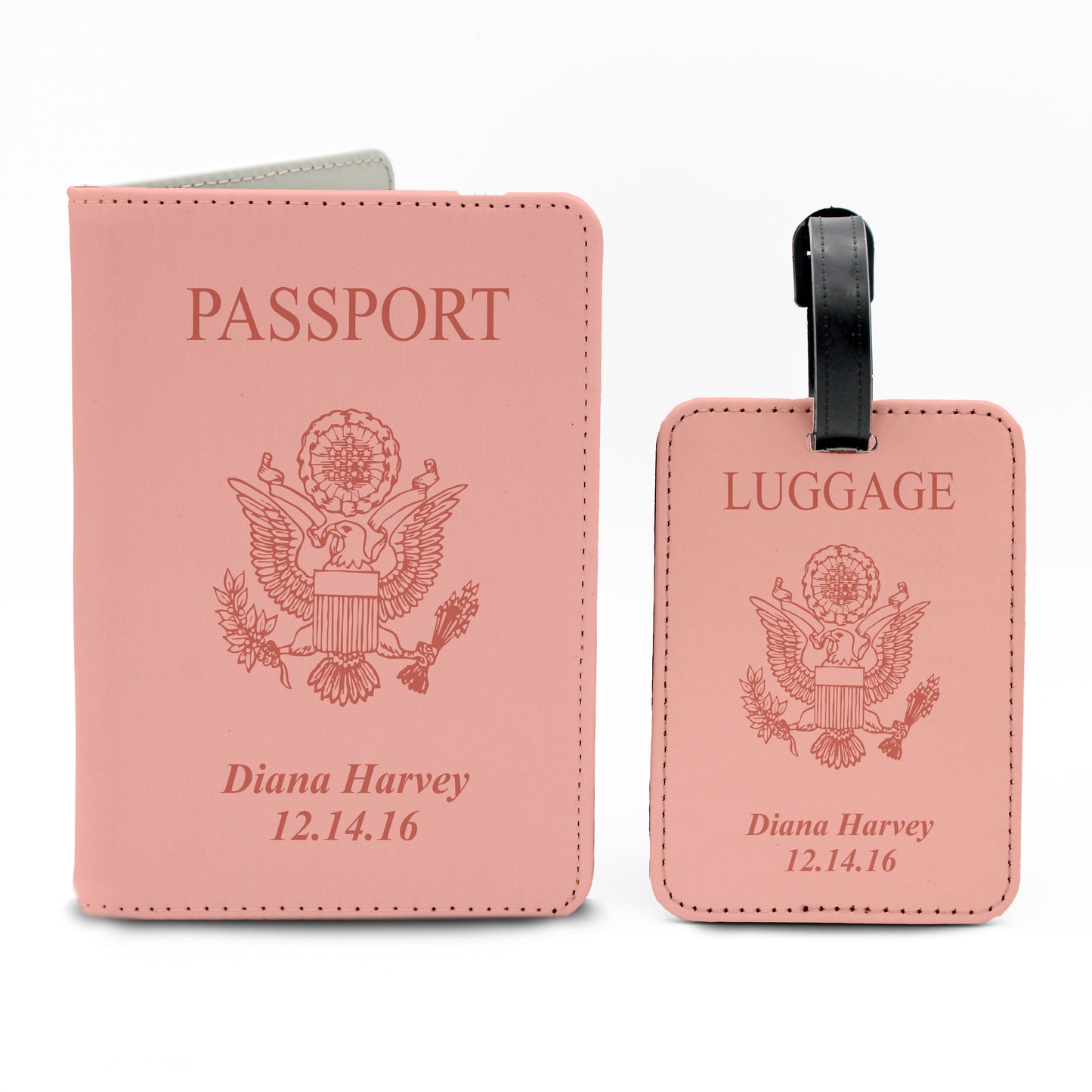 Personalized Travel Set Full Color | Seal Pink