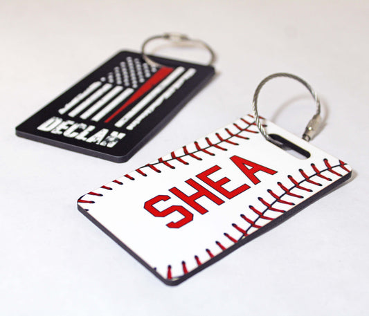 Personalized Baseball Bag Tag | Skull & Bones