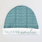 Personalized Baby Beanie | Script Pattern