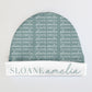 Personalized Baby Beanie | Script Pattern