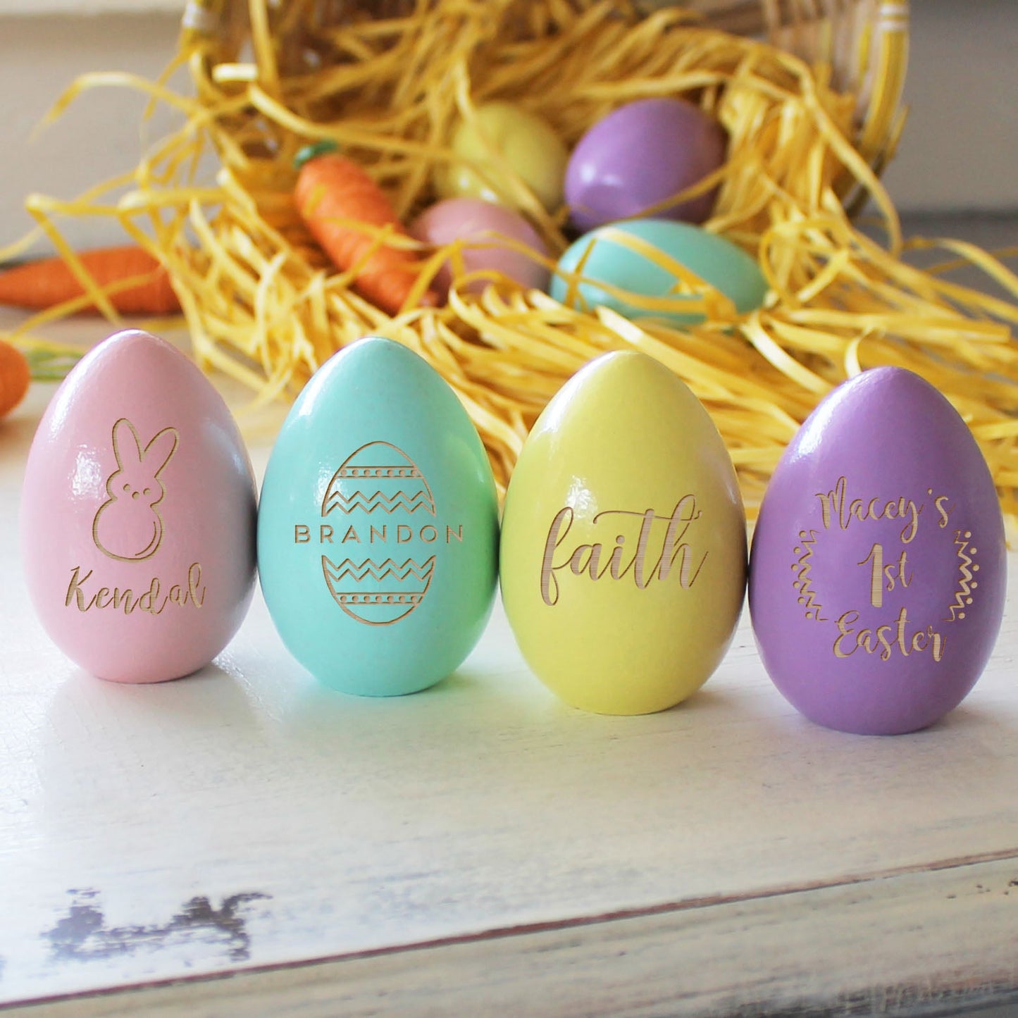 Personalized Wood Easter Eggs | Risen