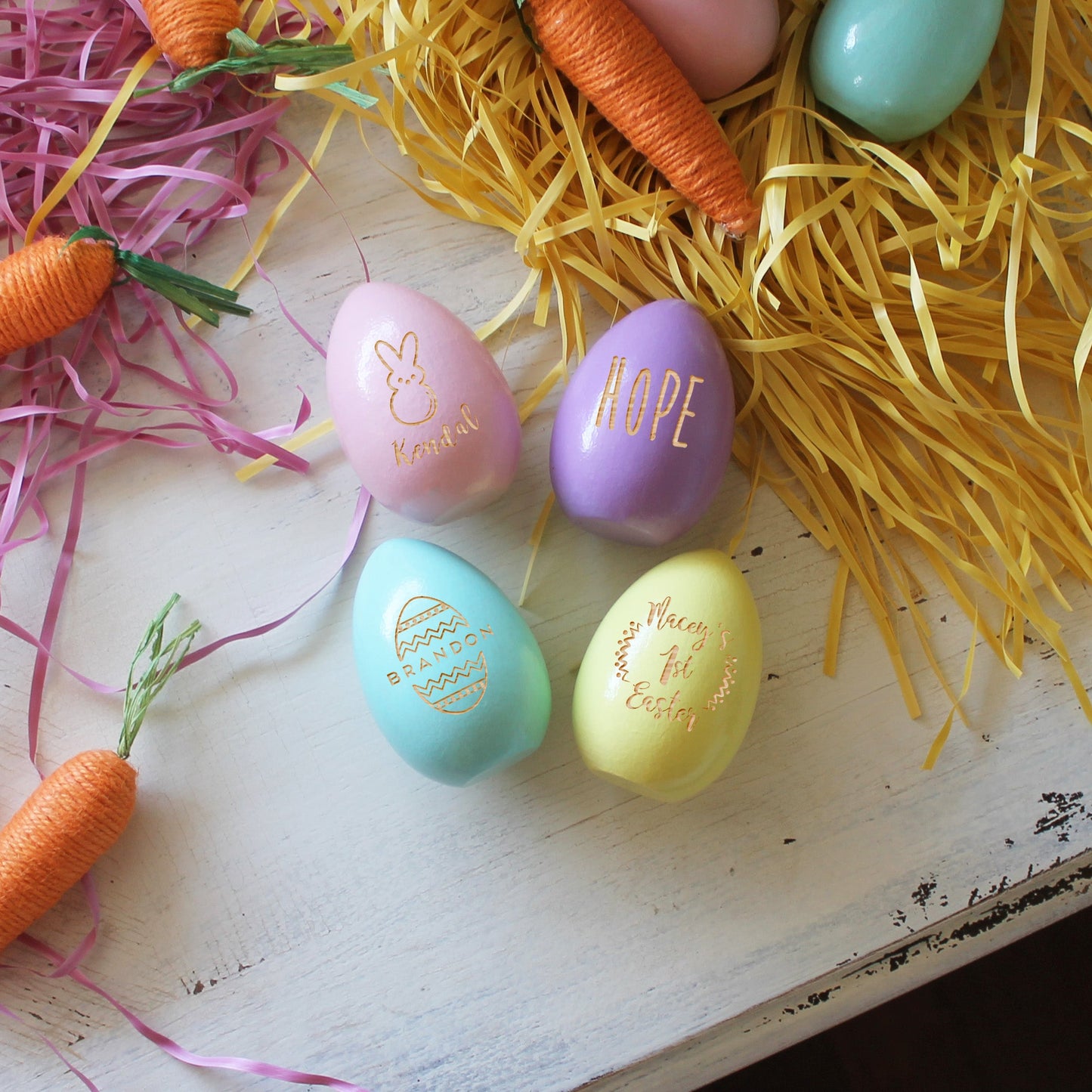 Personalized Wood Easter Eggs | Risen