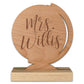 Wood Teacher Desk Sign | Globe Mrs. Nelson