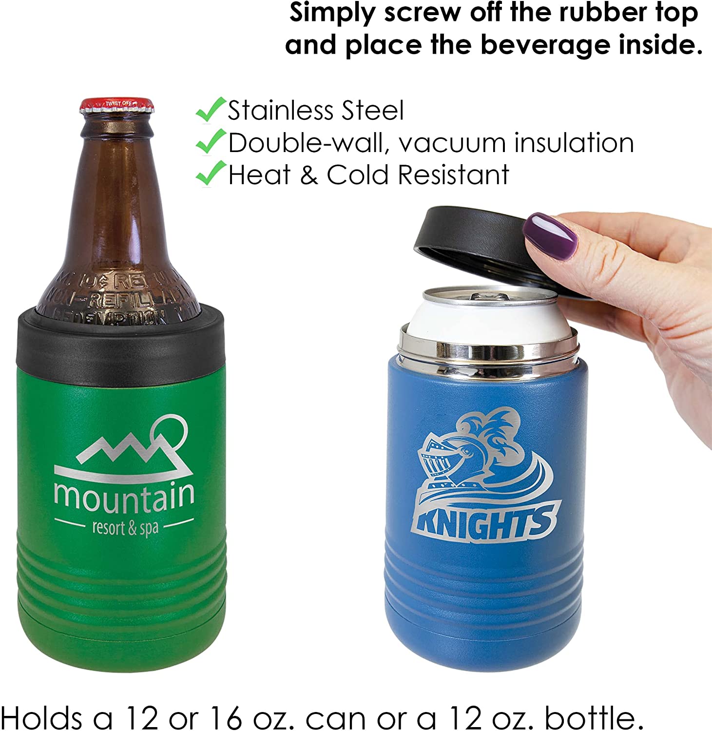 DOUBLE WALL VACUUM INSULATED STAINLESS Polar Camel Insulated Koozie Choose  Color