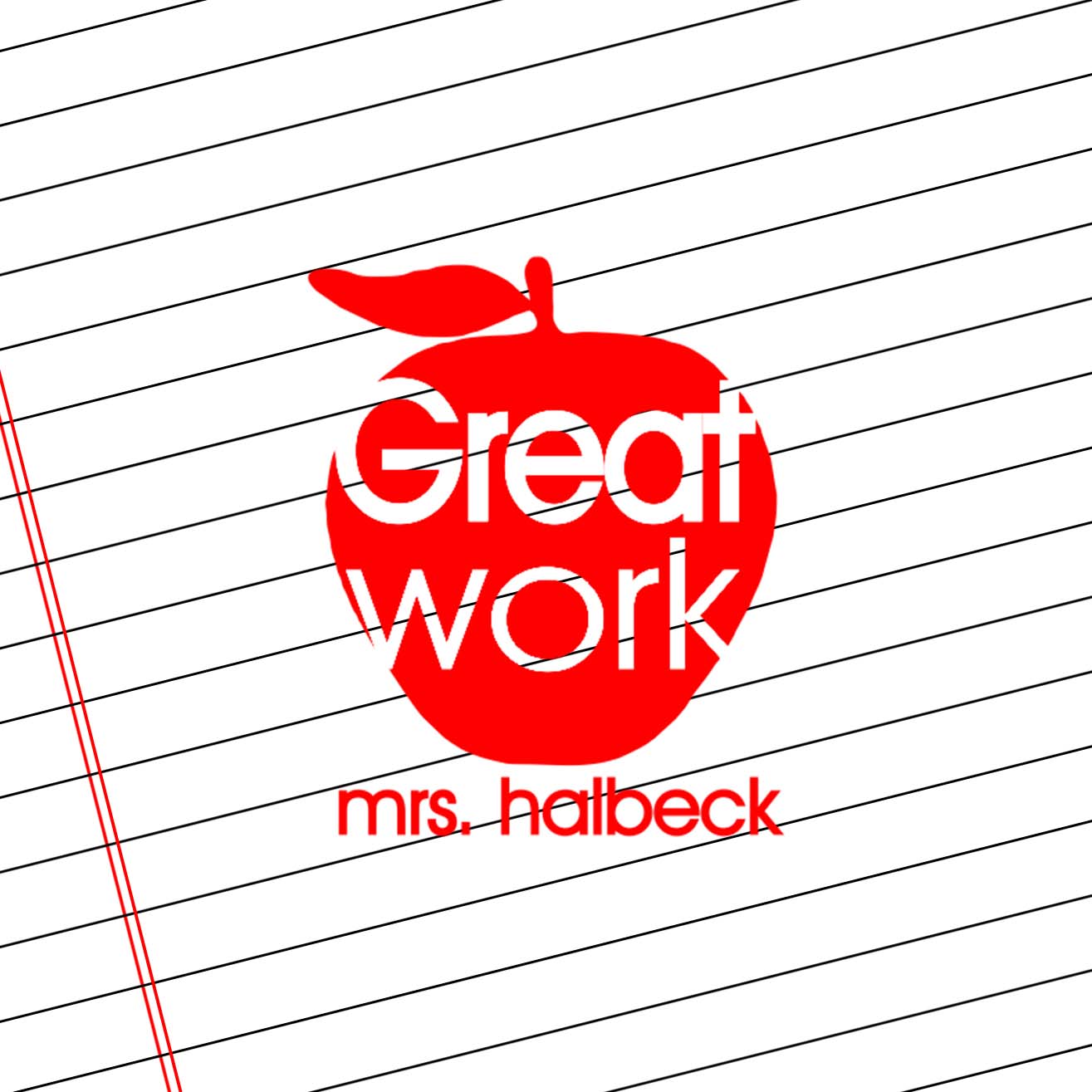 Teacher Self Inking Stamps | Great Work Apple