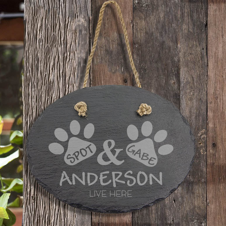 Slate Outdoor Address Sign | Lampiers